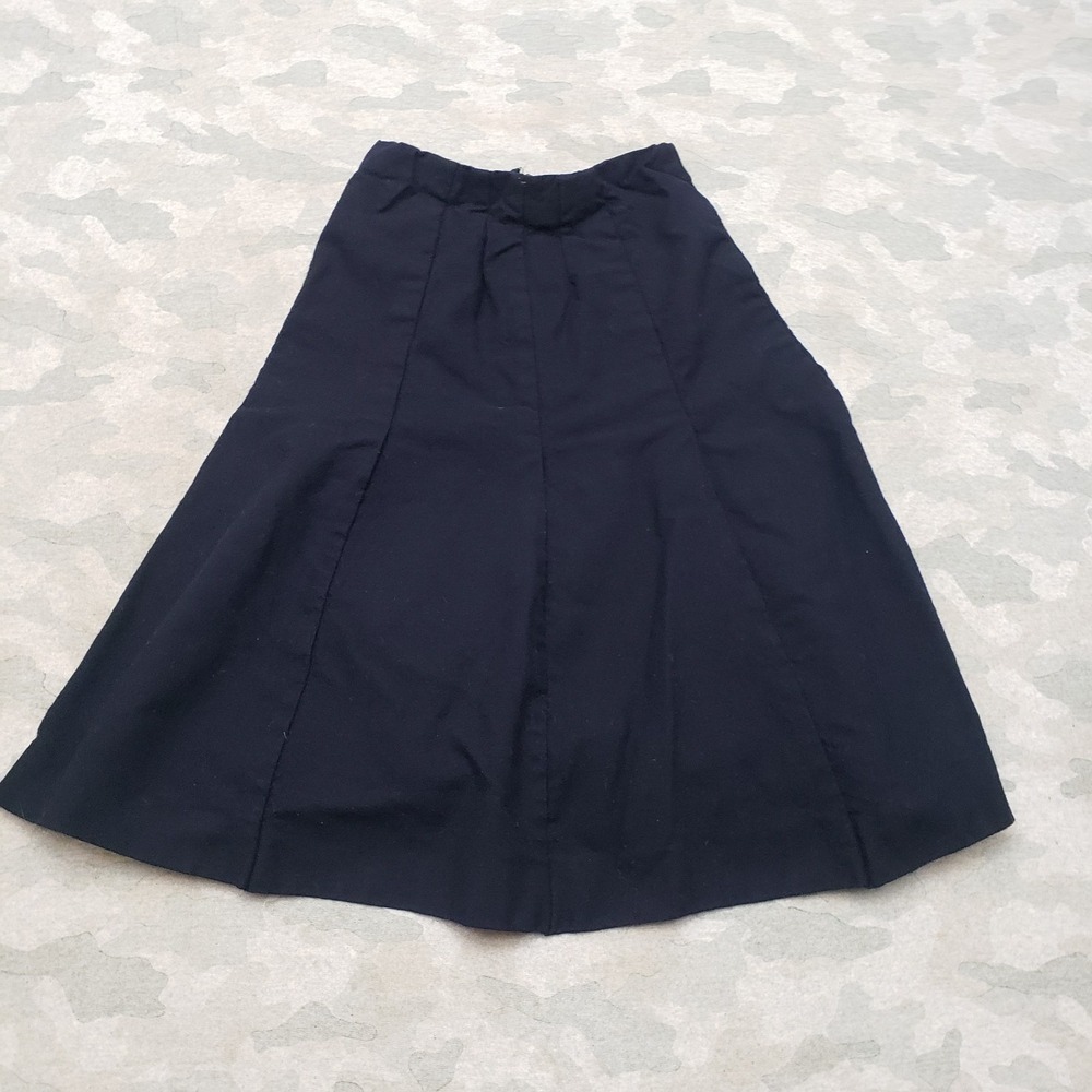 Vintage Daks London Simpson Piccadilly Skirt Womens Blue Zip Wool